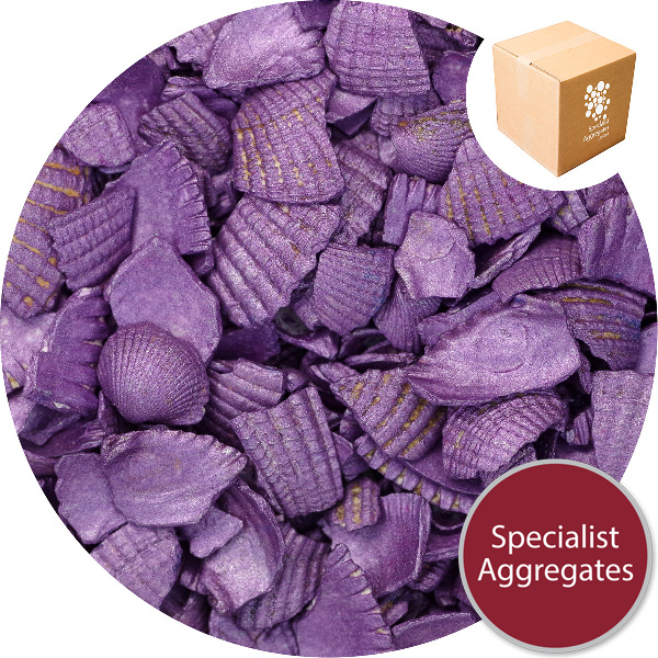 Coloured Sea Shells - Crushed Starburst Violet